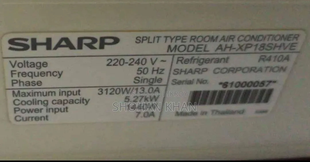 Sharp Split AC 1.5 Ton