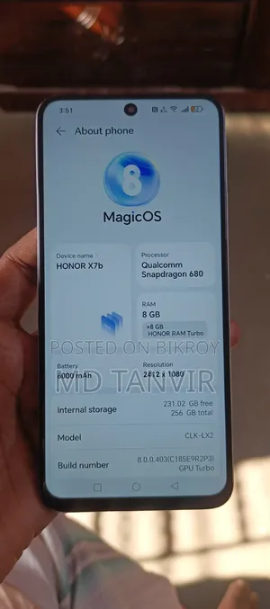 Honor X7b 5G 256 GB White