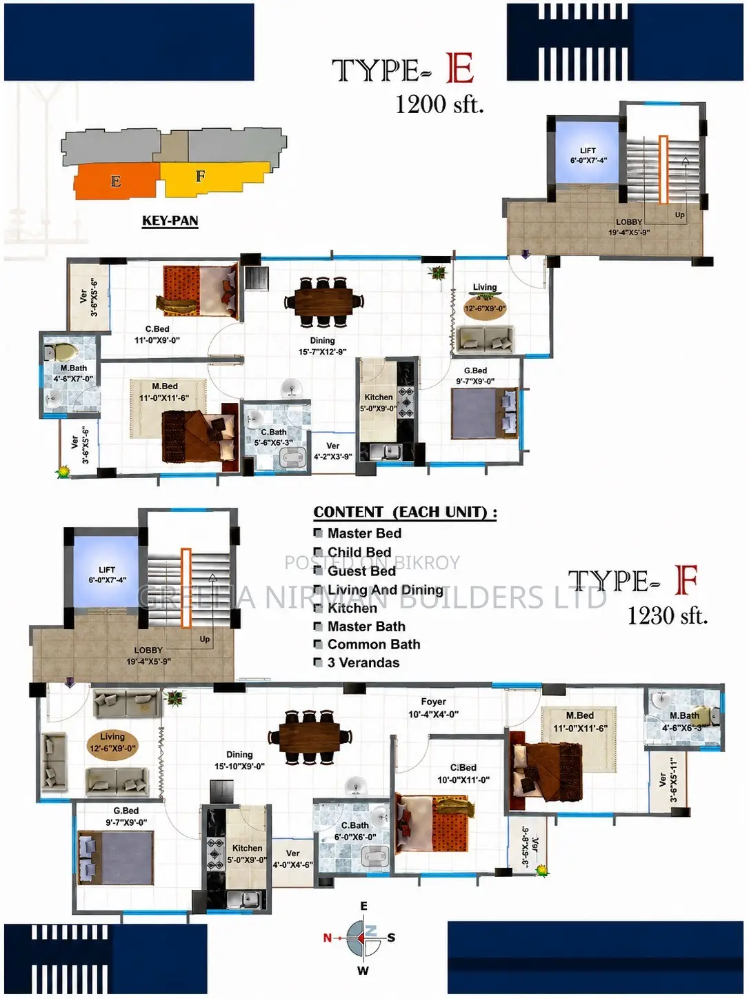 3bdrm Apartment in L Tower, Kazipara for sale