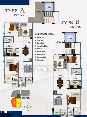 3bdrm Apartment in L Tower, Kazipara for sale