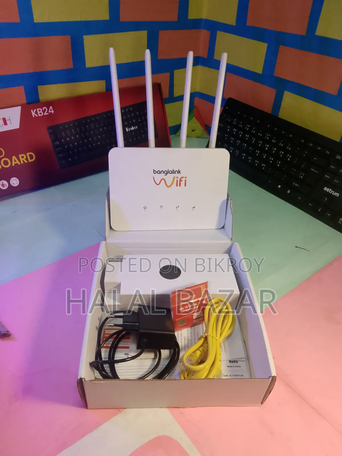 ৪ অ্যান্টেনার Banglalink WiFi Router | SIM সহ | ৩ ঘণ্টা Battery Backup