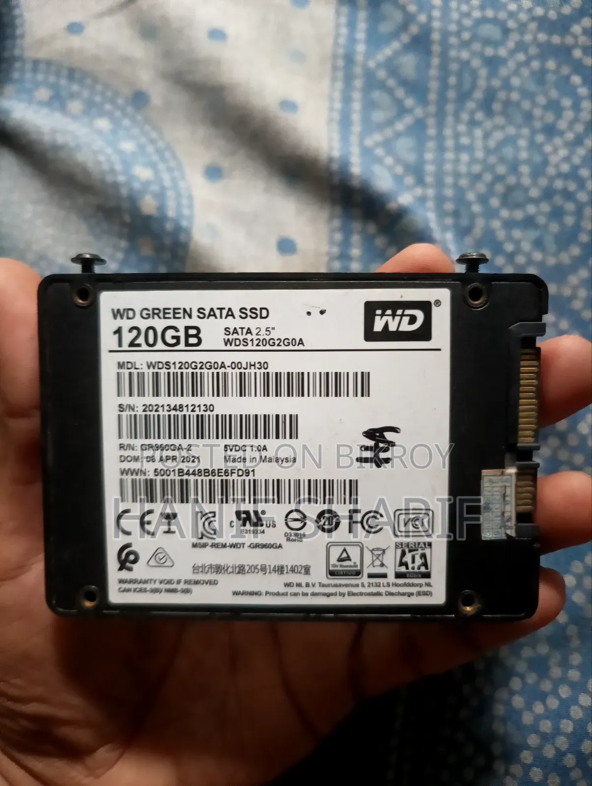 WD 120GB HDD 500 GB Core I5 3470 3th Gen Ram 4gb×2= 8GB Cooler Master.