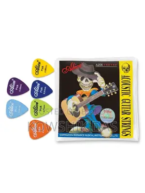 1 Guitar String Set & 6 PCS of Pick Different Color and Size