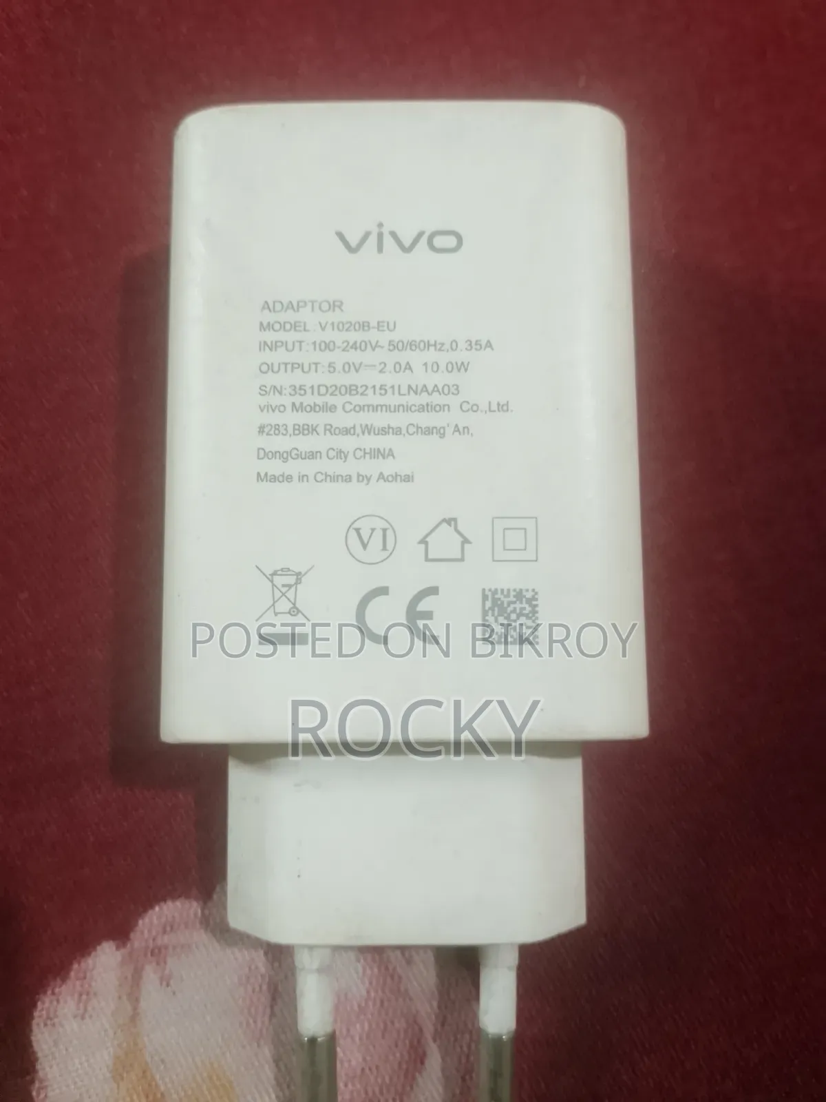 Vivo 10w Charger 250