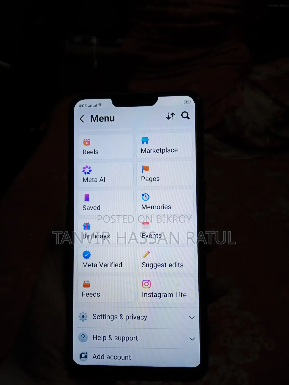 New Oppo A3s 16 GB Blue