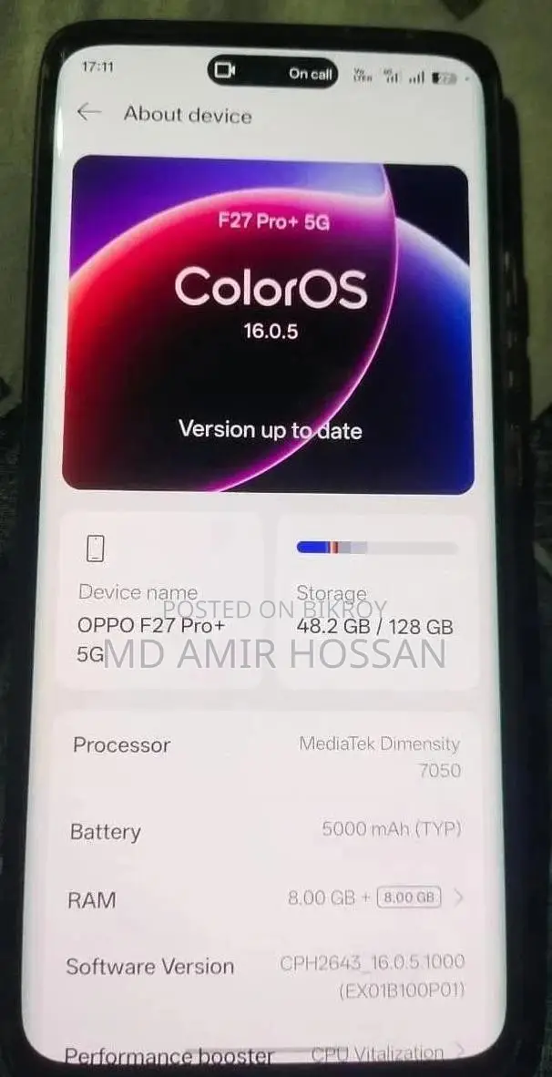 Oppo F27 Pro+ 128 GB Blue