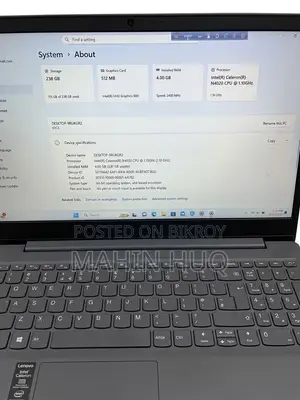 Laptop Lenovo Ideapad 3 4GB Intel Celeron HDD 256GB