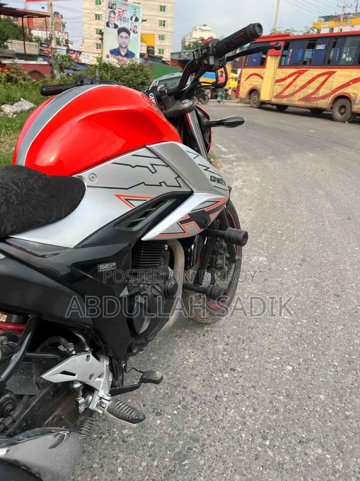 New Suzuki Gixxer 2025 Orange
