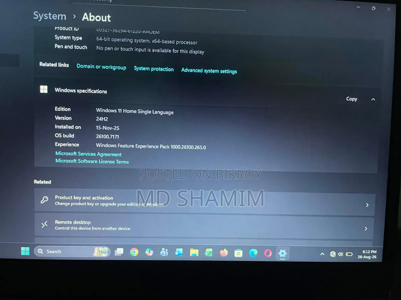 Laptop Dell Inspiron 15 3000 4GB Intel Core i3 SSHD+SSD 1T