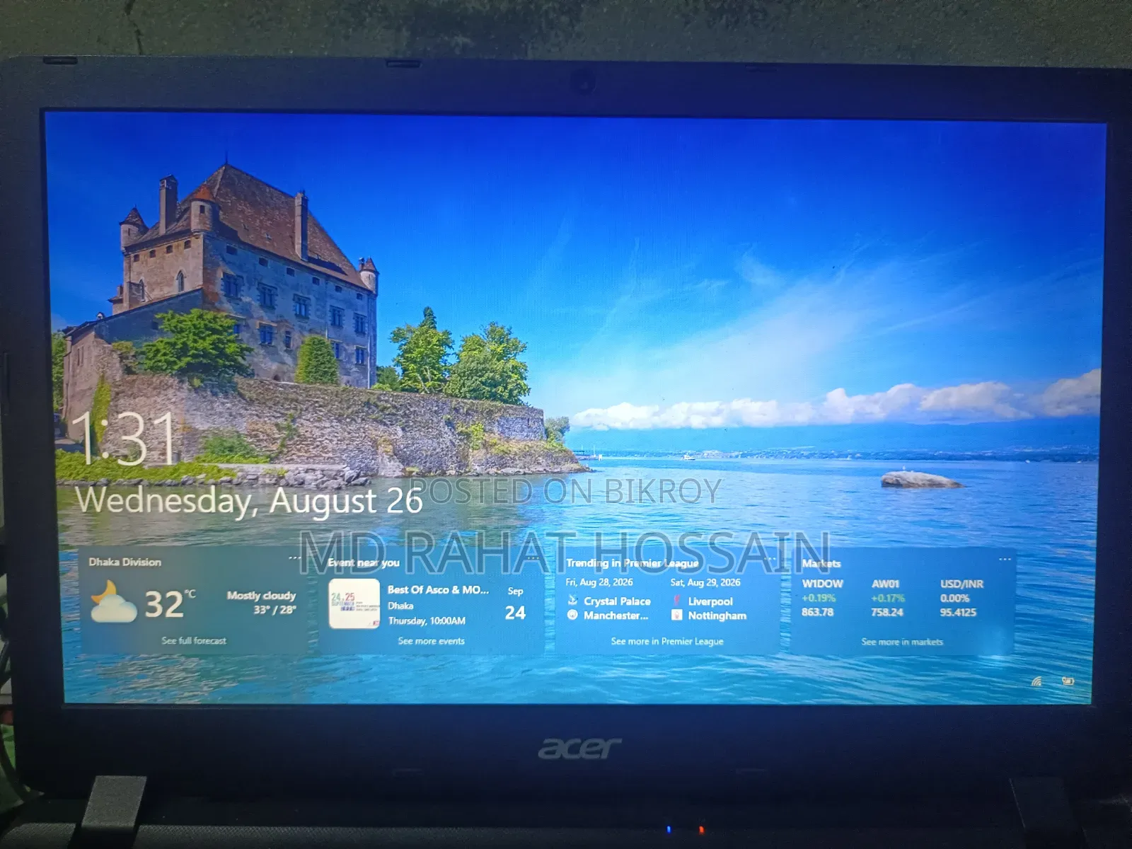 Laptop Acer Aspire ES1-111 4GB Intel Core i3 HDD 500GB