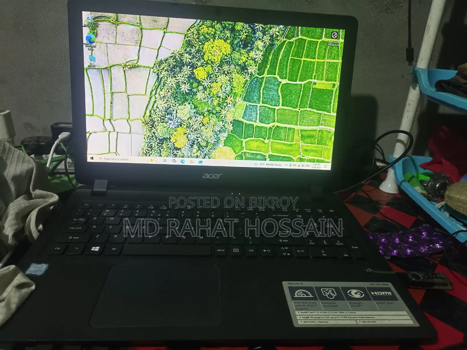 Laptop Acer Aspire ES1-111 4GB Intel Core i3 HDD 500GB