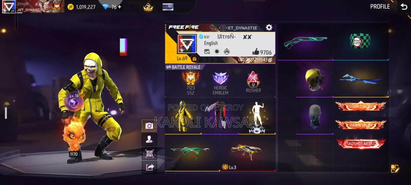 Free Fire ID for Sale in Bangladesh(BD)
