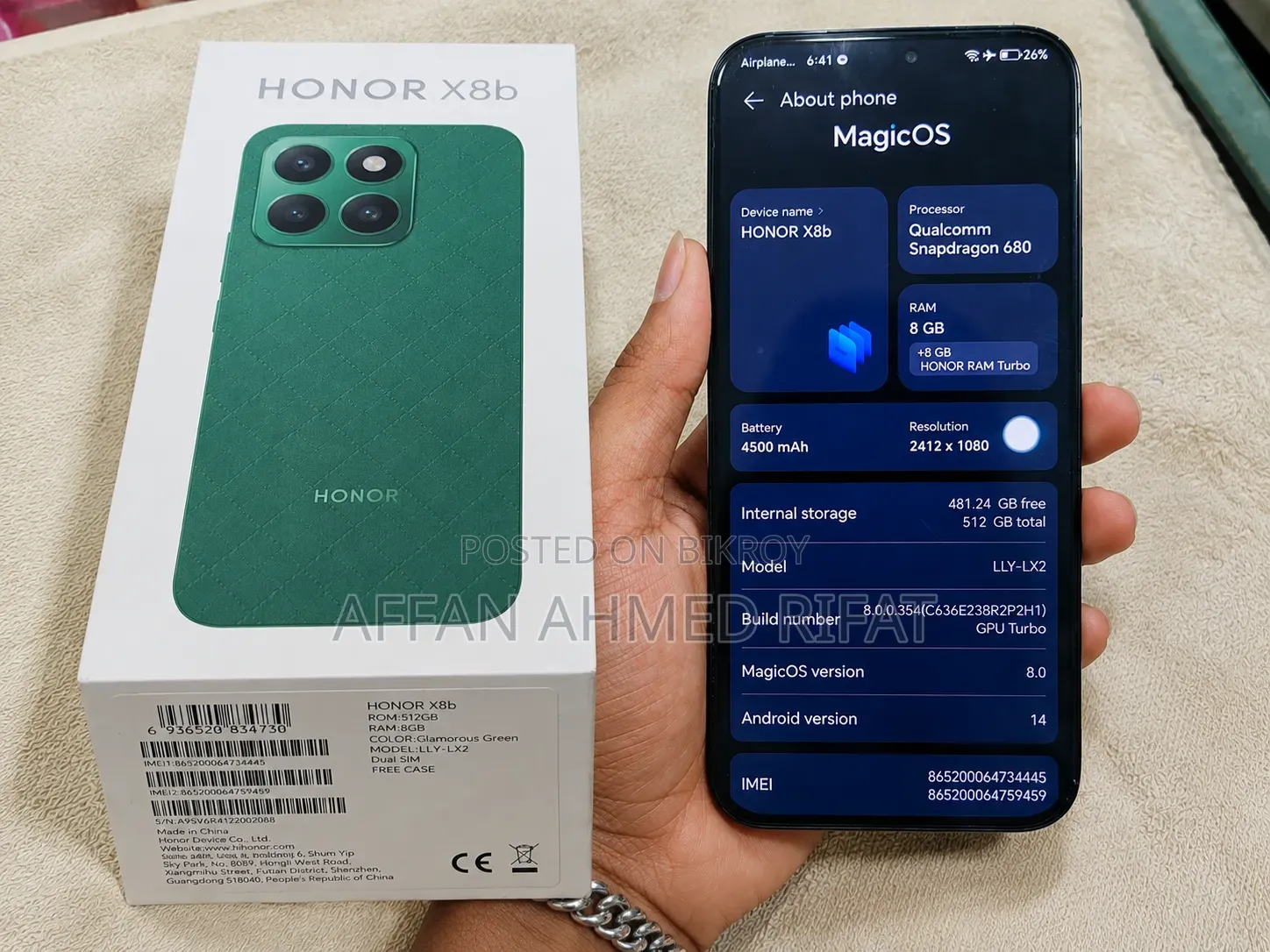 Honor X8b 512 GB Green