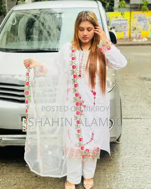 Cotton Embroidery Three Piece