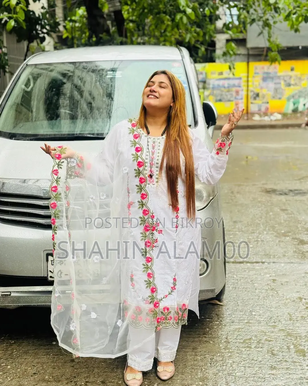 Cotton Embroidery Three Piece