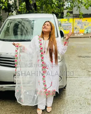 Cotton Embroidery Three Piece