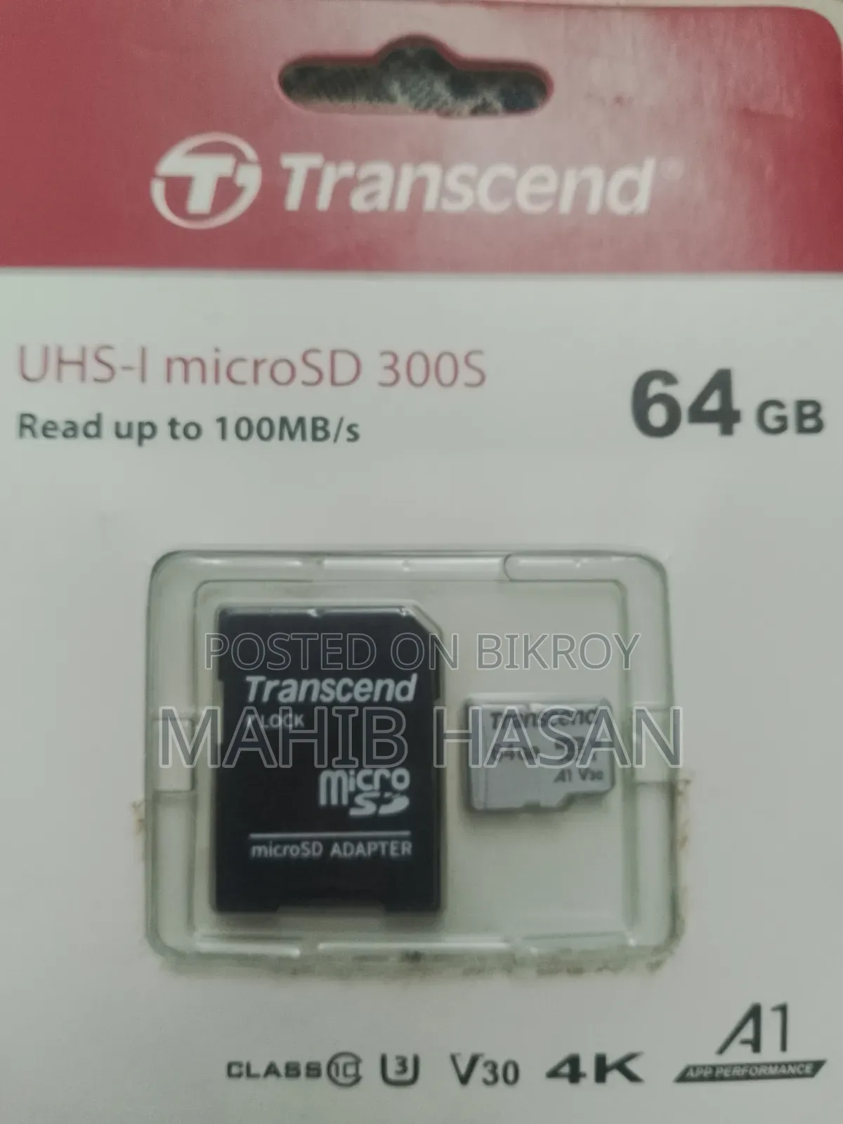 Genuine Transcend U3 V30 64 GB Memory Card