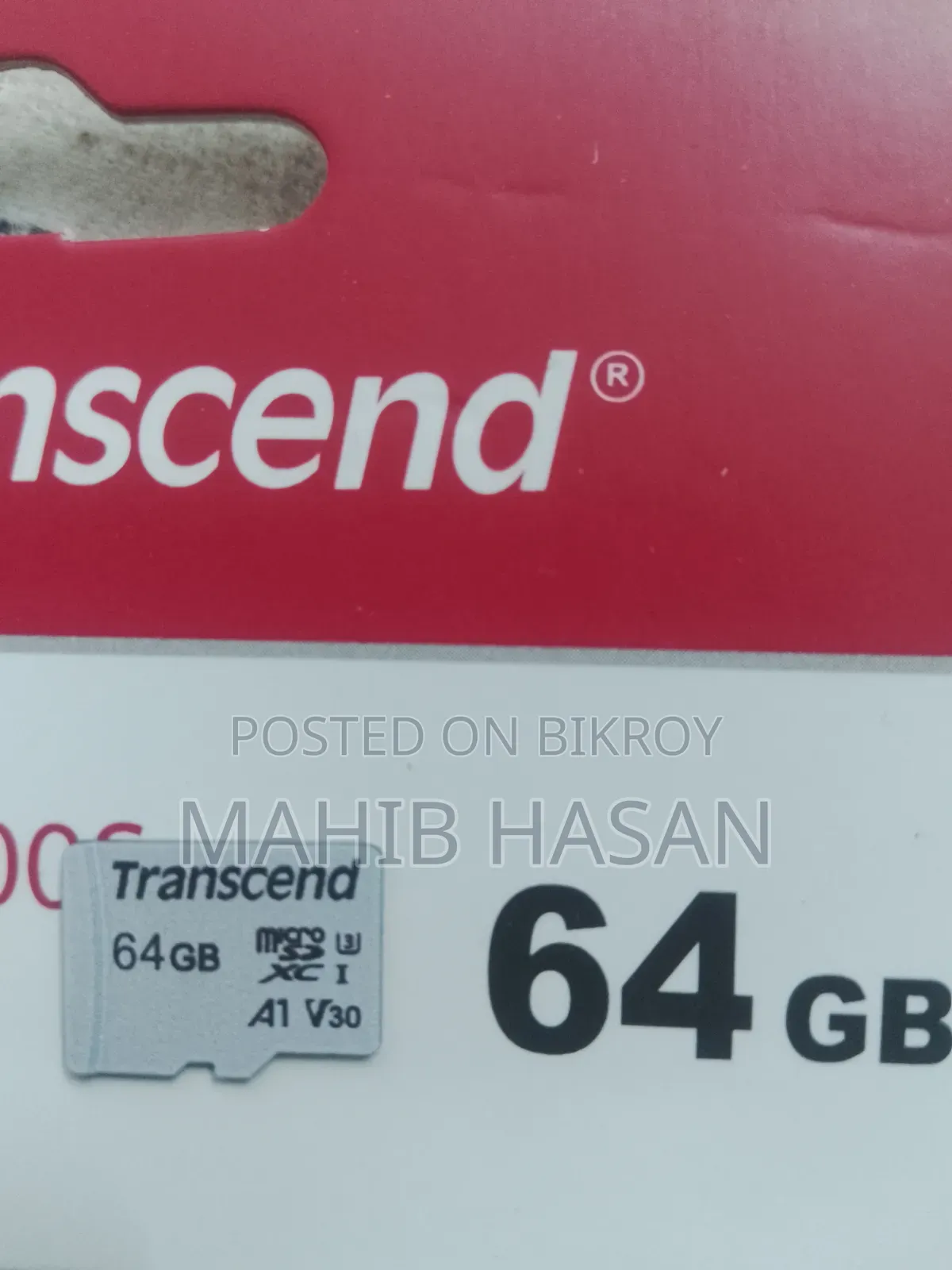 Genuine Transcend U3 V30 64 GB Memory Card