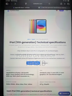 Apple iPad (2022) 64 GB Silver