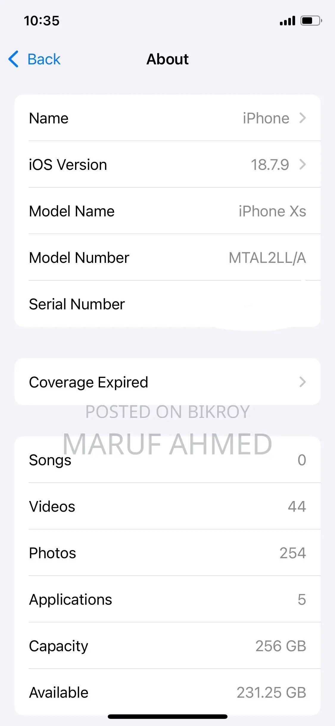 Apple iPhone XS 256 GB Black