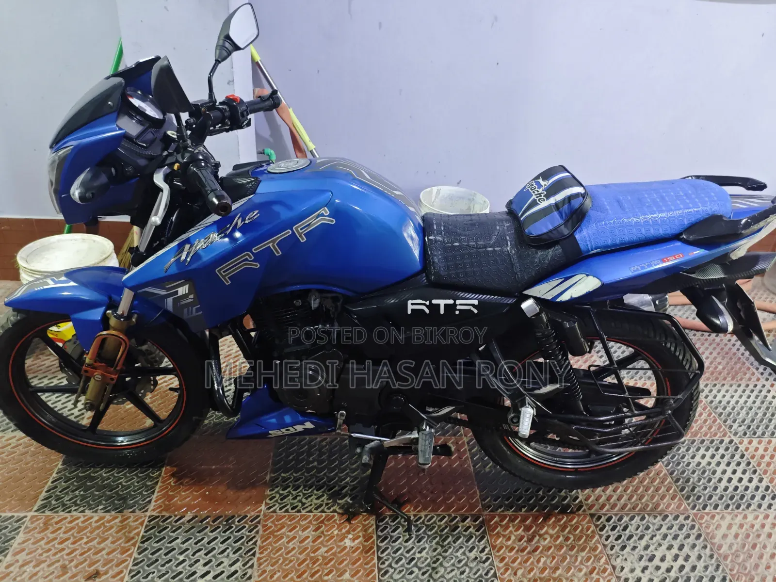 New TVS Apache RTR 160 2V 2017 Blue