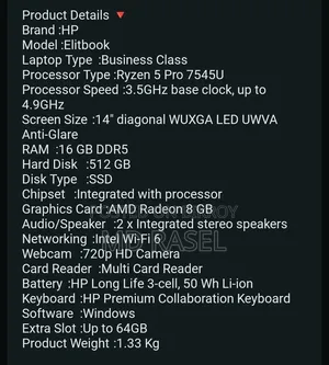 Laptop HP EliteBook 840 G8 16GB AMD Ryzen 5 SSD 512GB