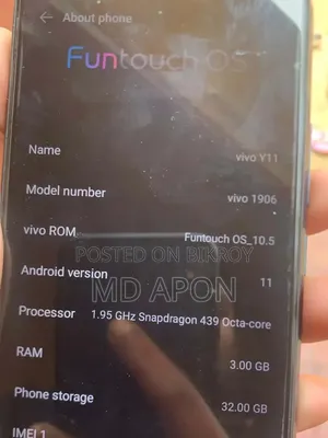 Vivo Y11 32 GB Blue