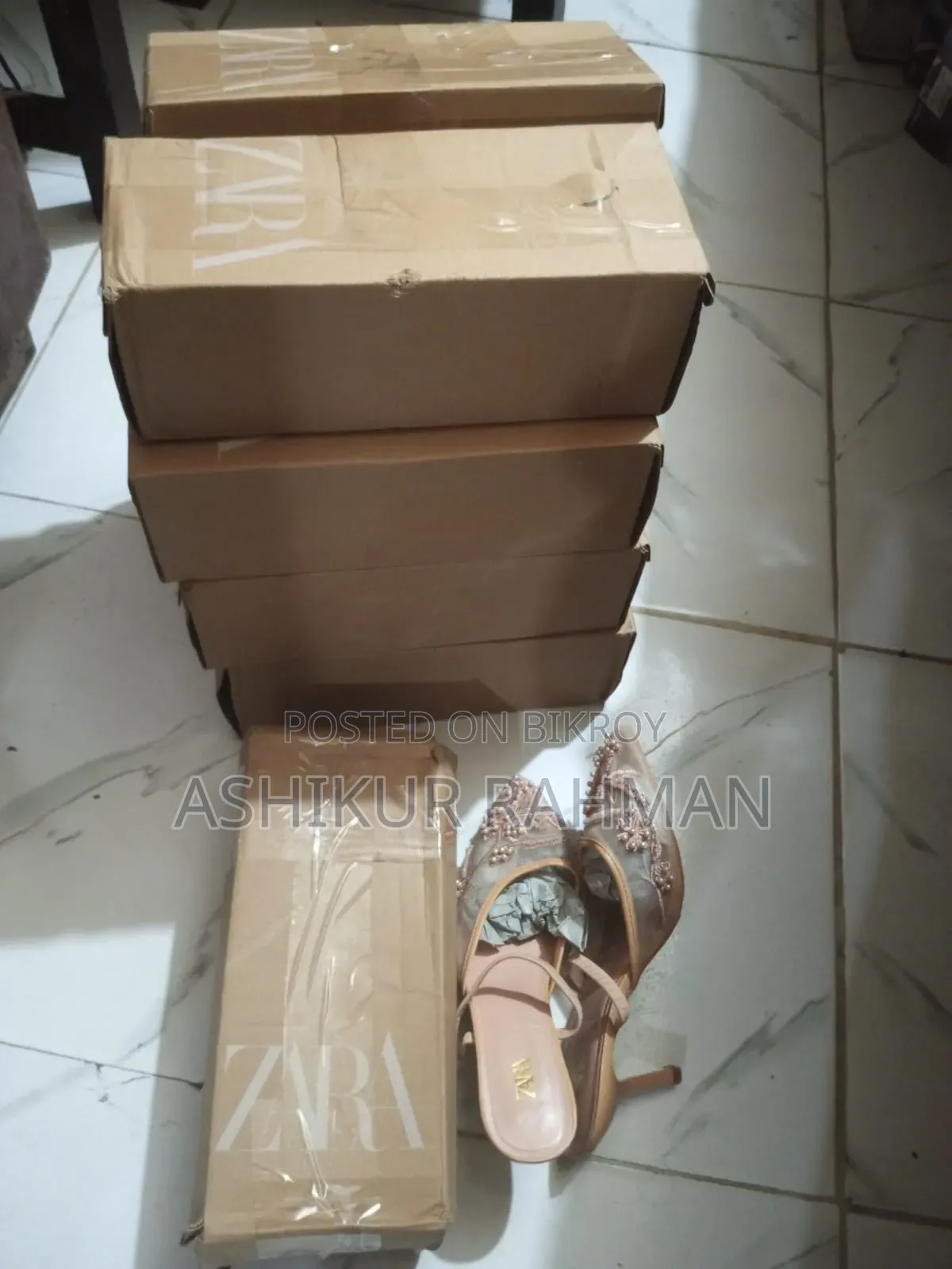 Zara এমব্রয়ডারি লেস স্লিংব্যাক হিলস ডিরেক্ট ইমপোর্ট ফ্রম চায়না🎁