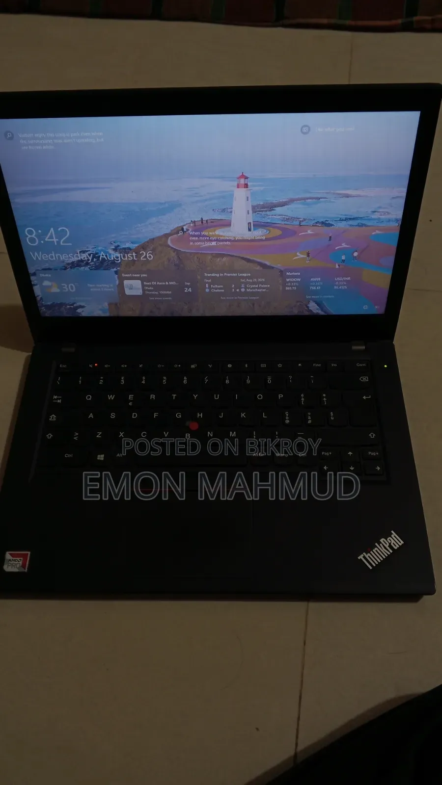 Laptop Lenovo ThinkPad E485 8GB AMD SSD 256GB