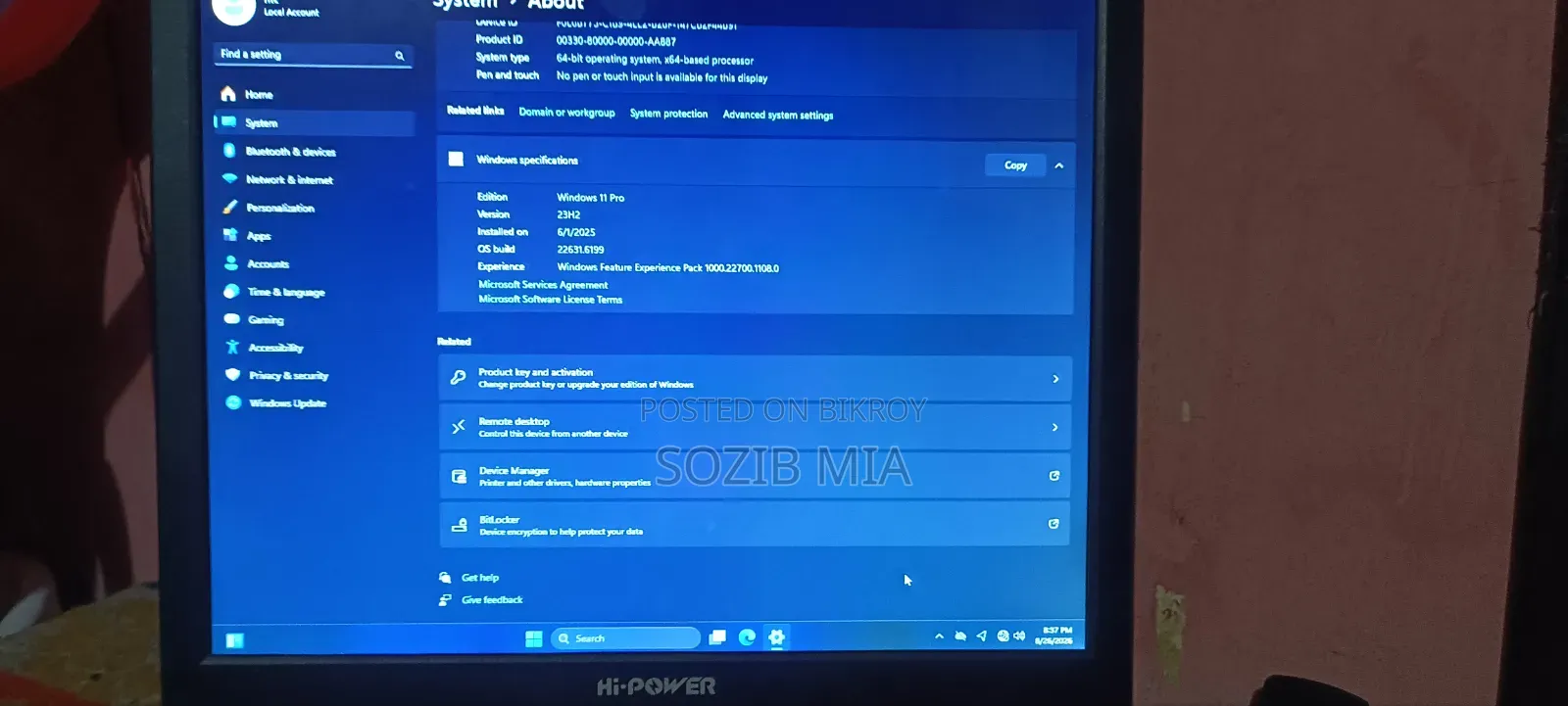 Desktop Computer 8GB Intel Core i3 SSD 128GB