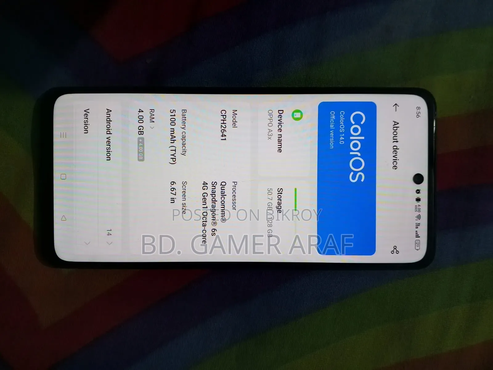 Oppo A3x 128 GB Gray