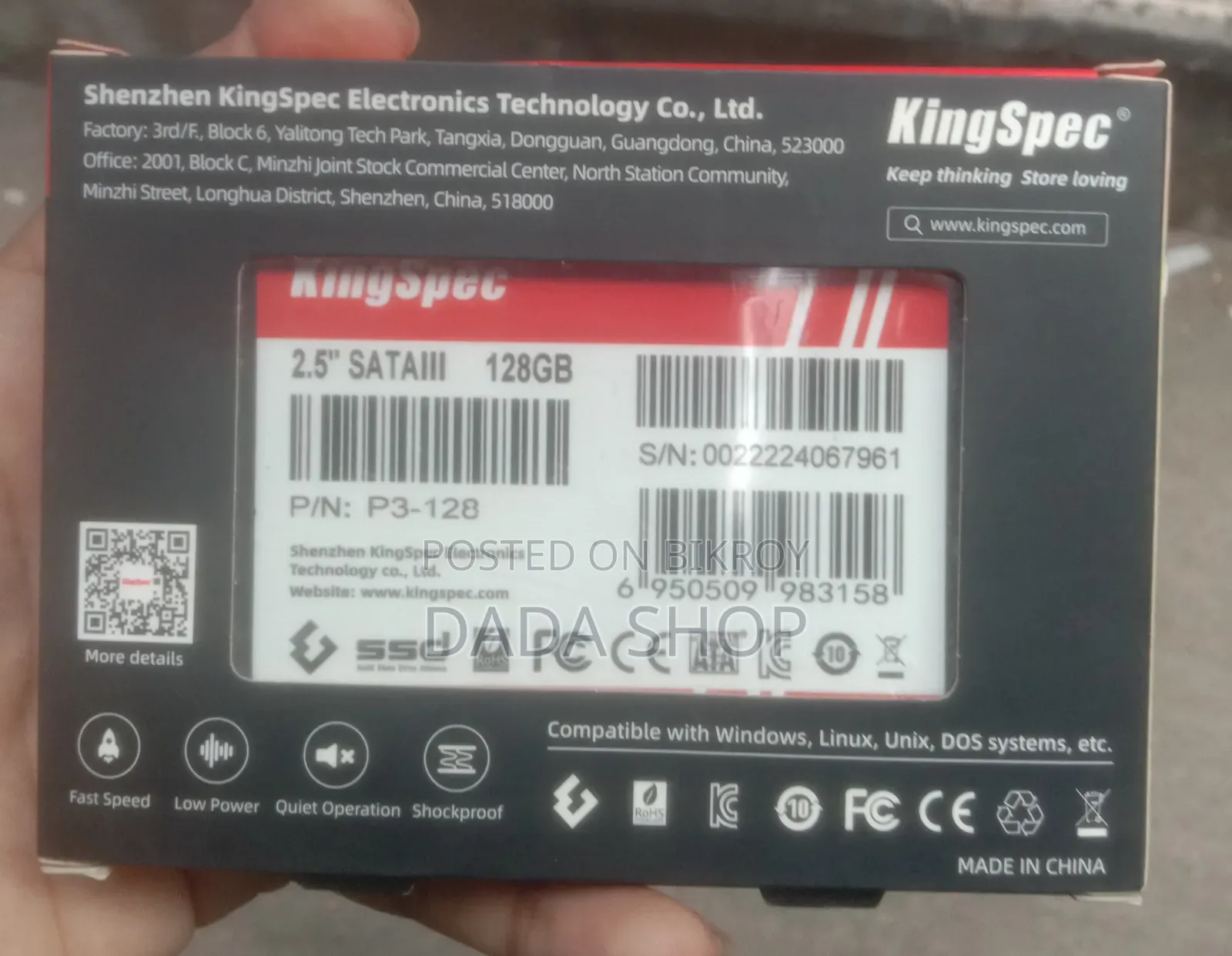Kingspec 128gb SSD