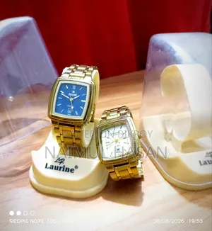 Vintage Gold-Plated Classic Couple Watch Pair (Imported From Malaysia)