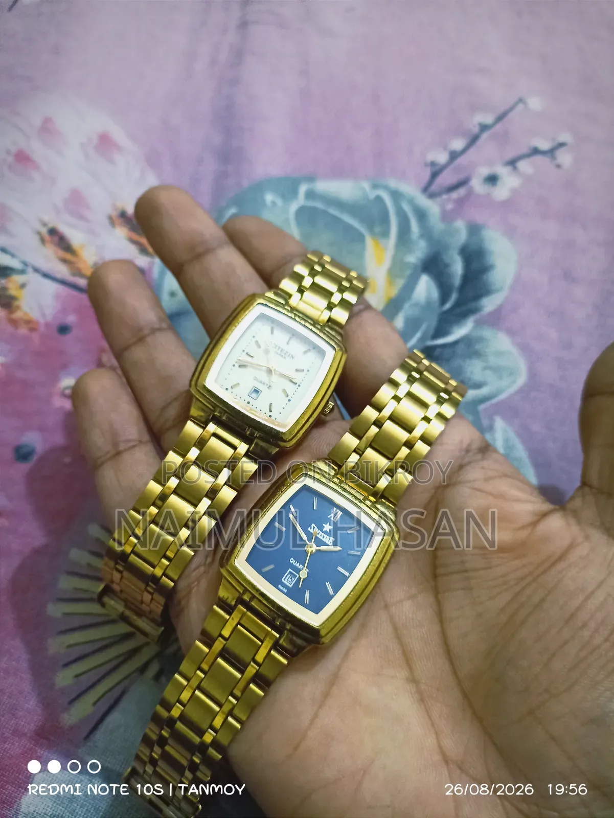 Vintage Gold-Plated Classic Couple Watch Pair (Imported From Malaysia)
