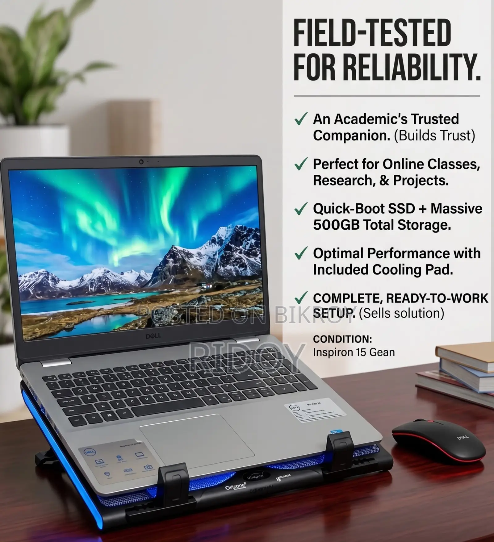 Laptop Dell Inspiron 15 8GB Intel Core i3 HDD+SSD 500GB