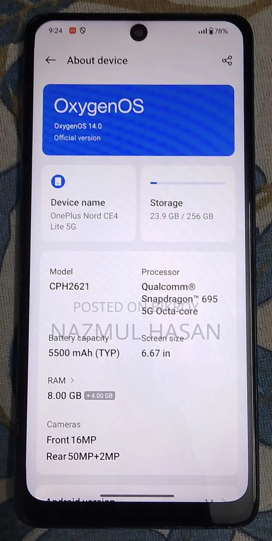 OnePlus Nord CE 5G 256 GB Blue