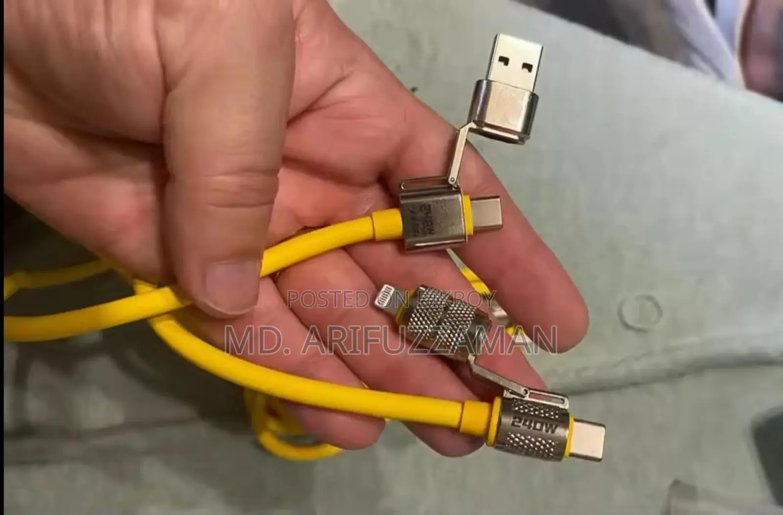240W USB-C Fast Charging Cable PD 2 in 1 Cable