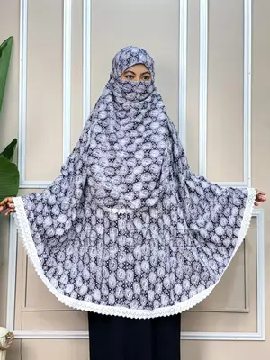 Premium Viscose Cotton Long Hijab With Niqab