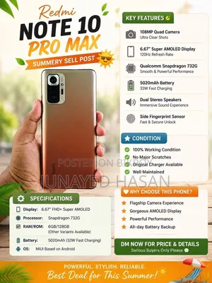 Xiaomi Redmi Note 10 Pro Max 128 GB Rose Gold