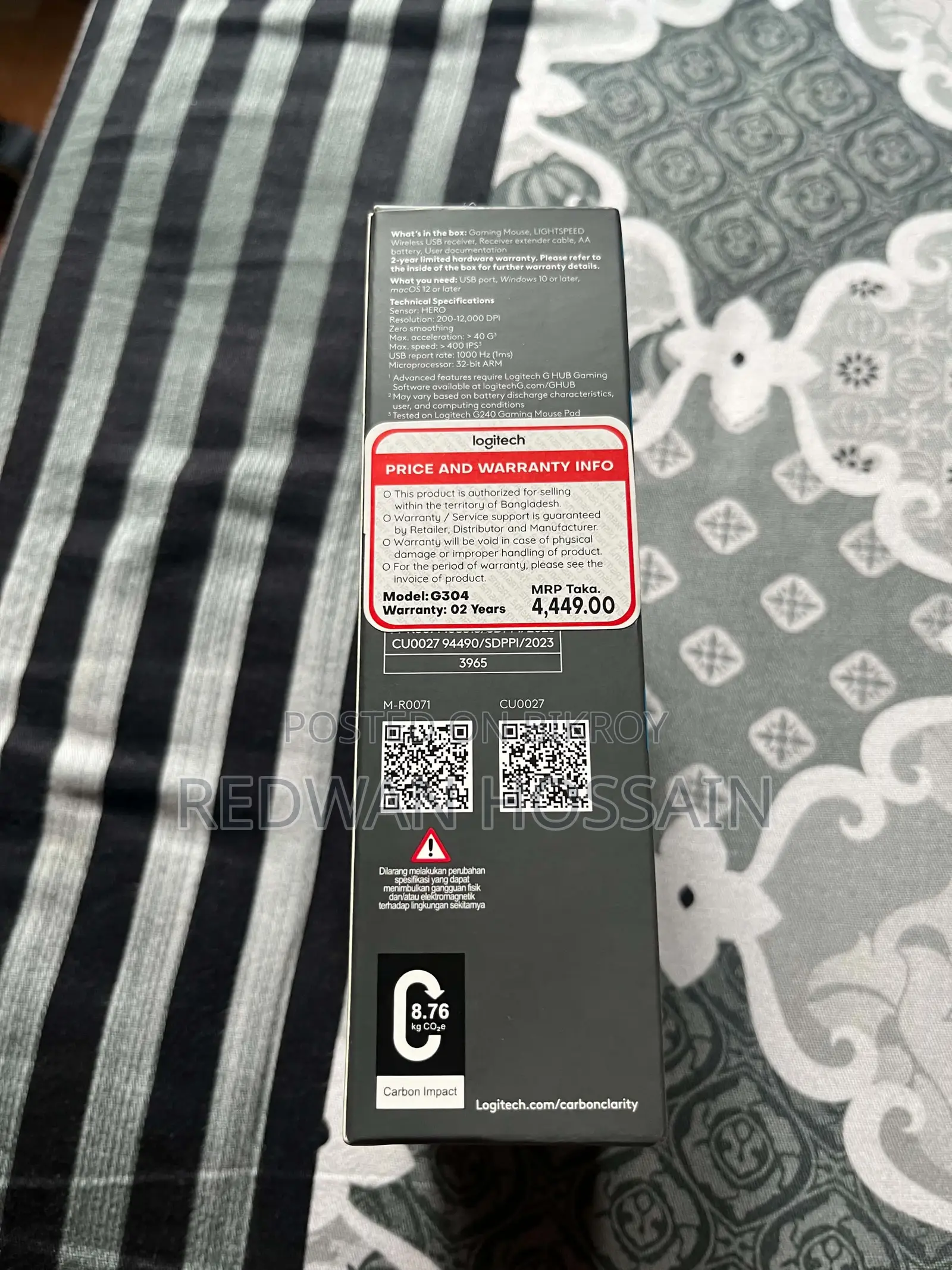 Intact Logitech G304 Lightspeed Wireless