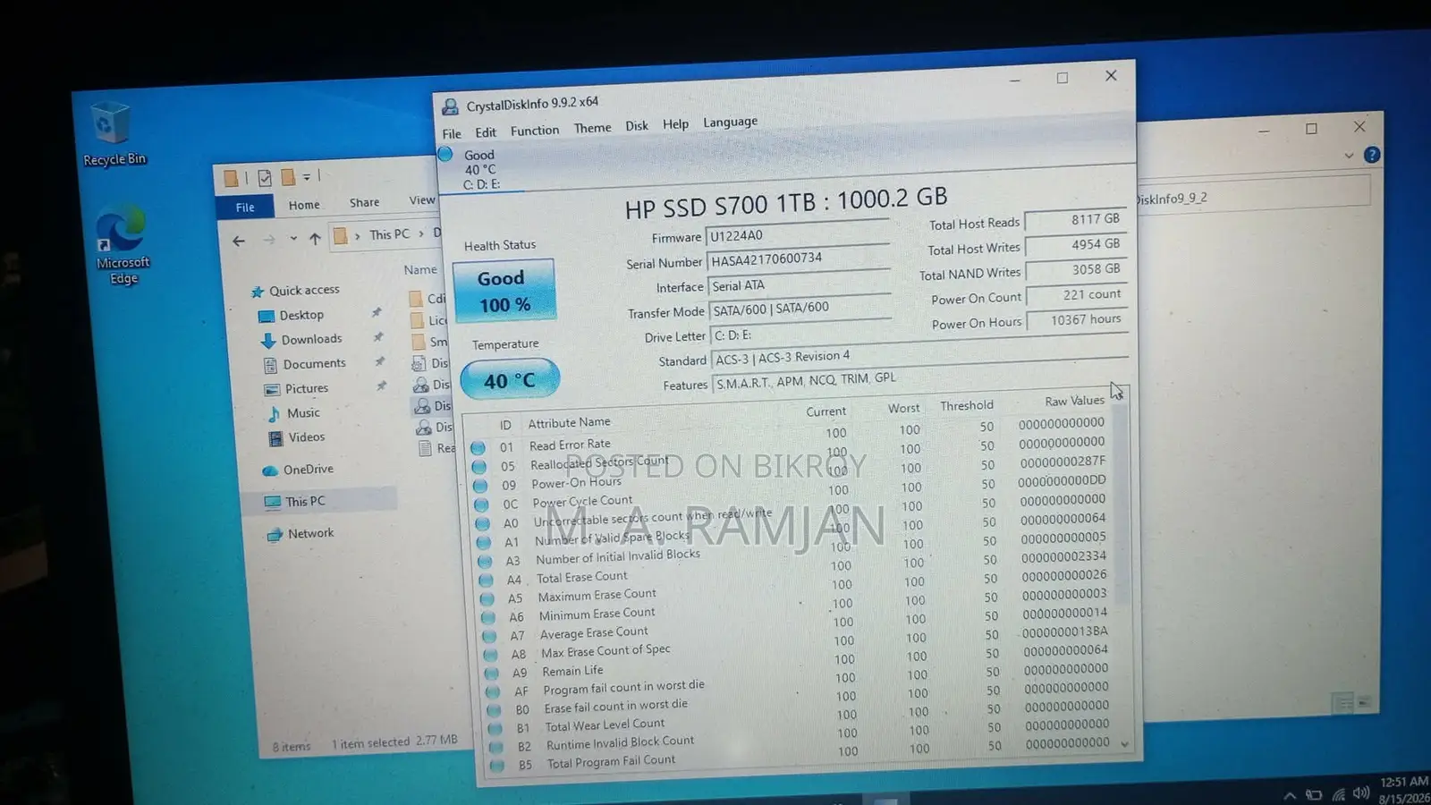 HP 1tb Sata SSD