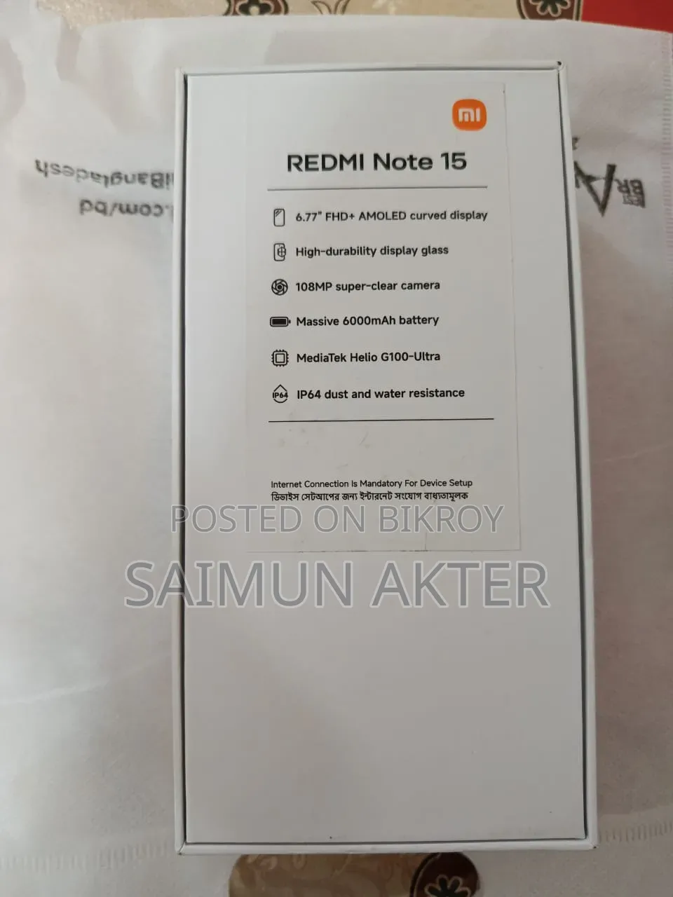 New Xiaomi Redmi Note 15 128 GB Blue