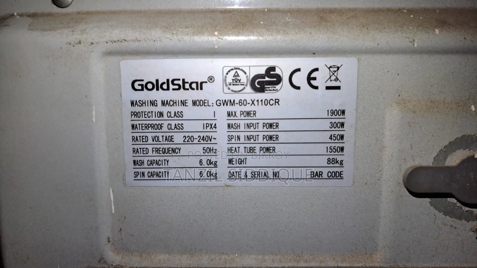 GoldStar 6.0 Kg Front Load Washing Machine