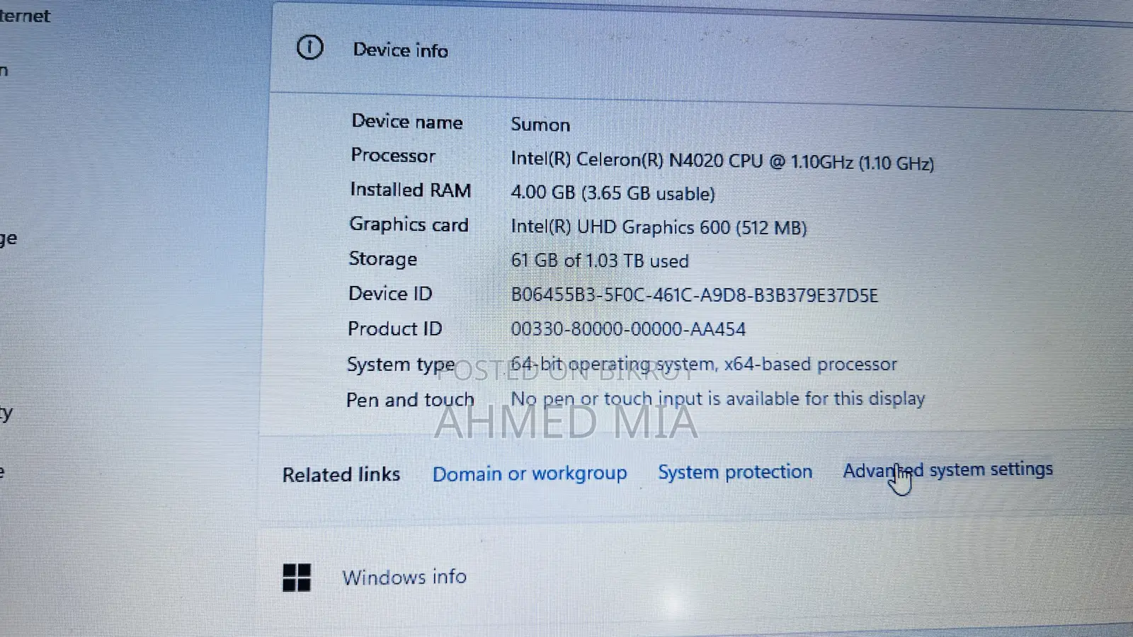 Laptop Lenovo Ideapad 3 4GB Intel Core i3 HDD+SSD 1T