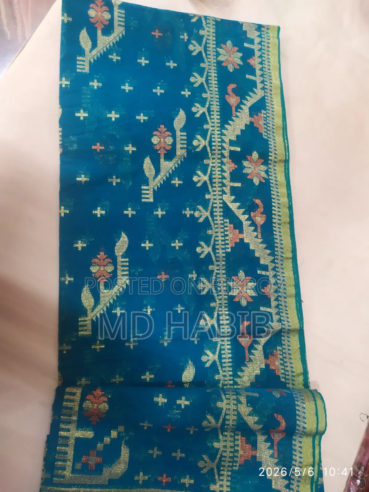 জামদানি শাড়ি  পিওর সুতার /জরির কাজ করা