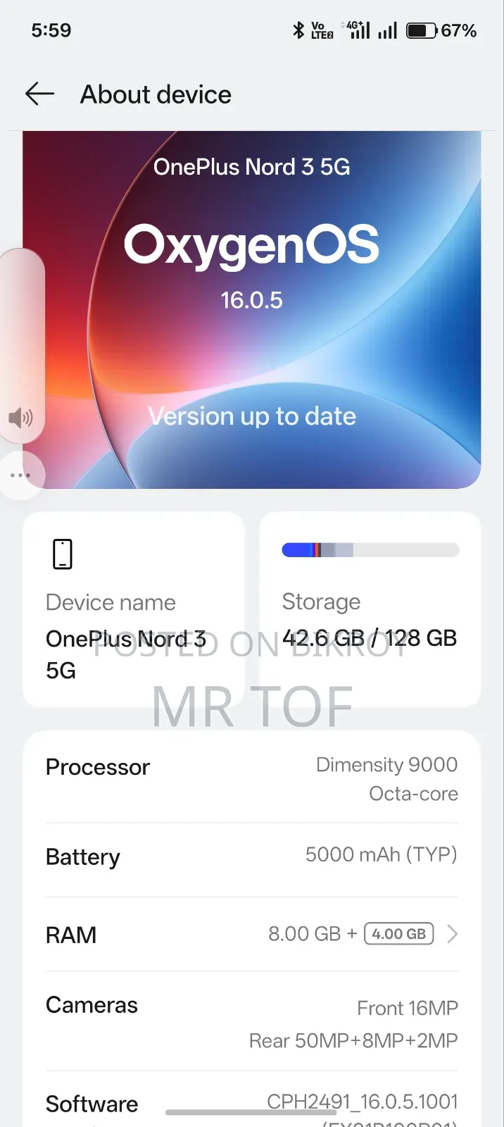 New OnePlus Nord 3 128 GB Black