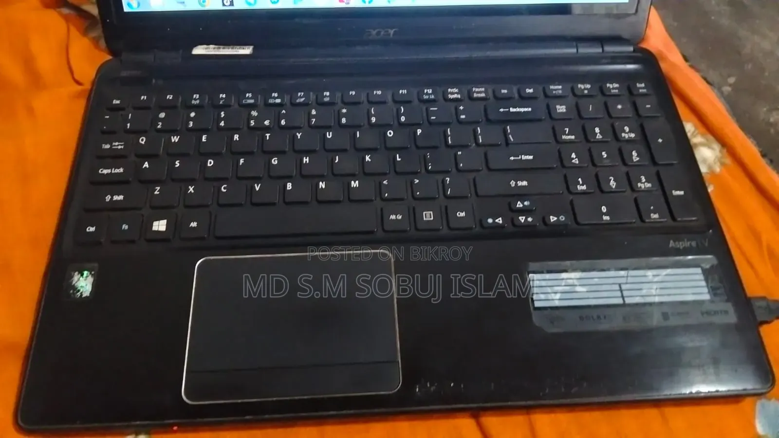 Laptop Acer Aspire V3 4GB Intel HDD 512GB