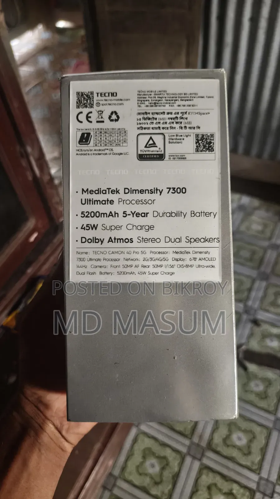 Tecno Camon 40 Pro 5G 256 GB Blue
