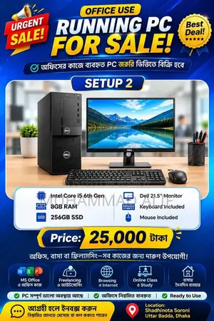 Desktop Computer Dell 8GB Intel Core i5 SSD 256GB