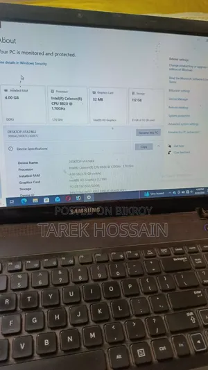 Laptop Samsung 4GB Intel Celeron SSD 128GB